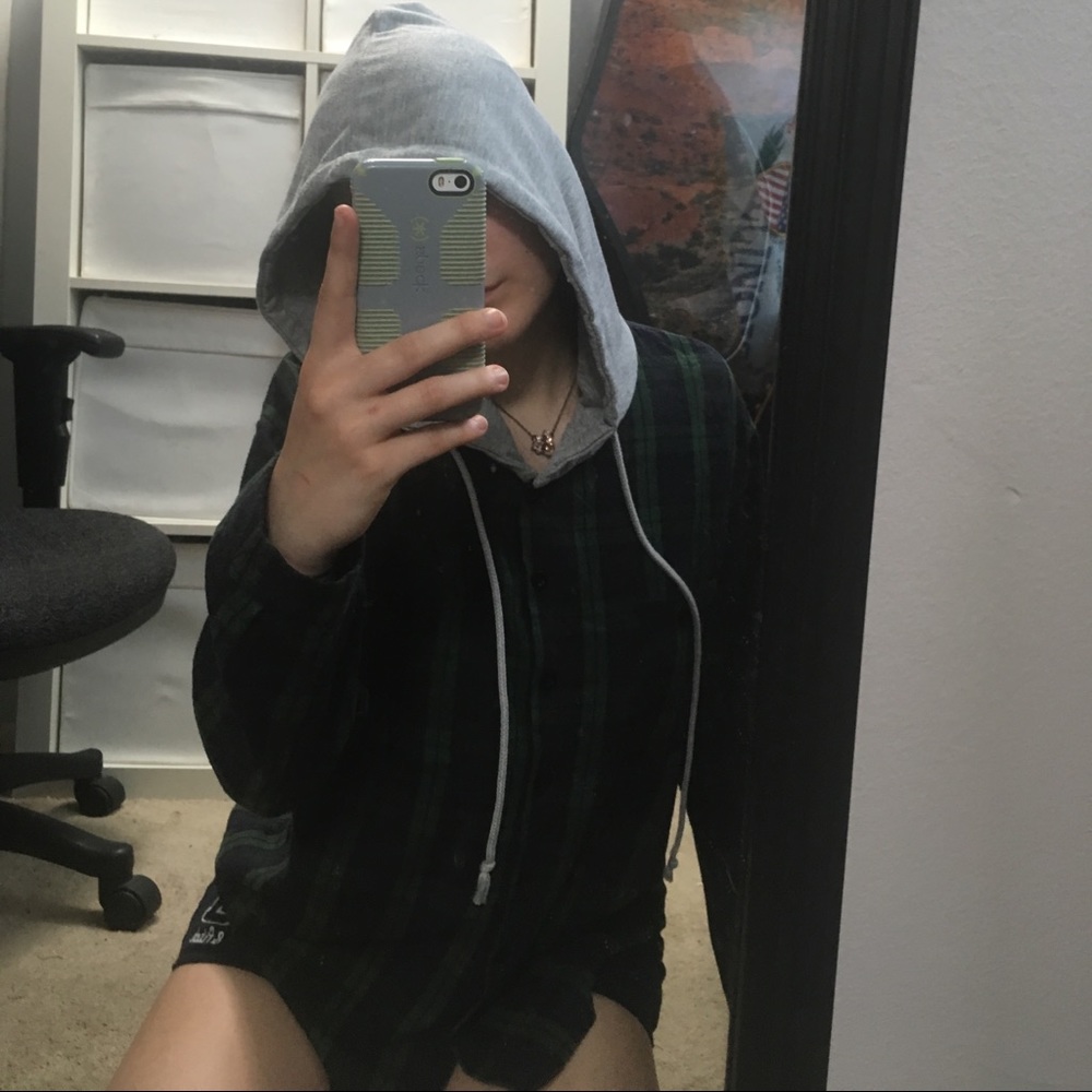 Flannel with hood
